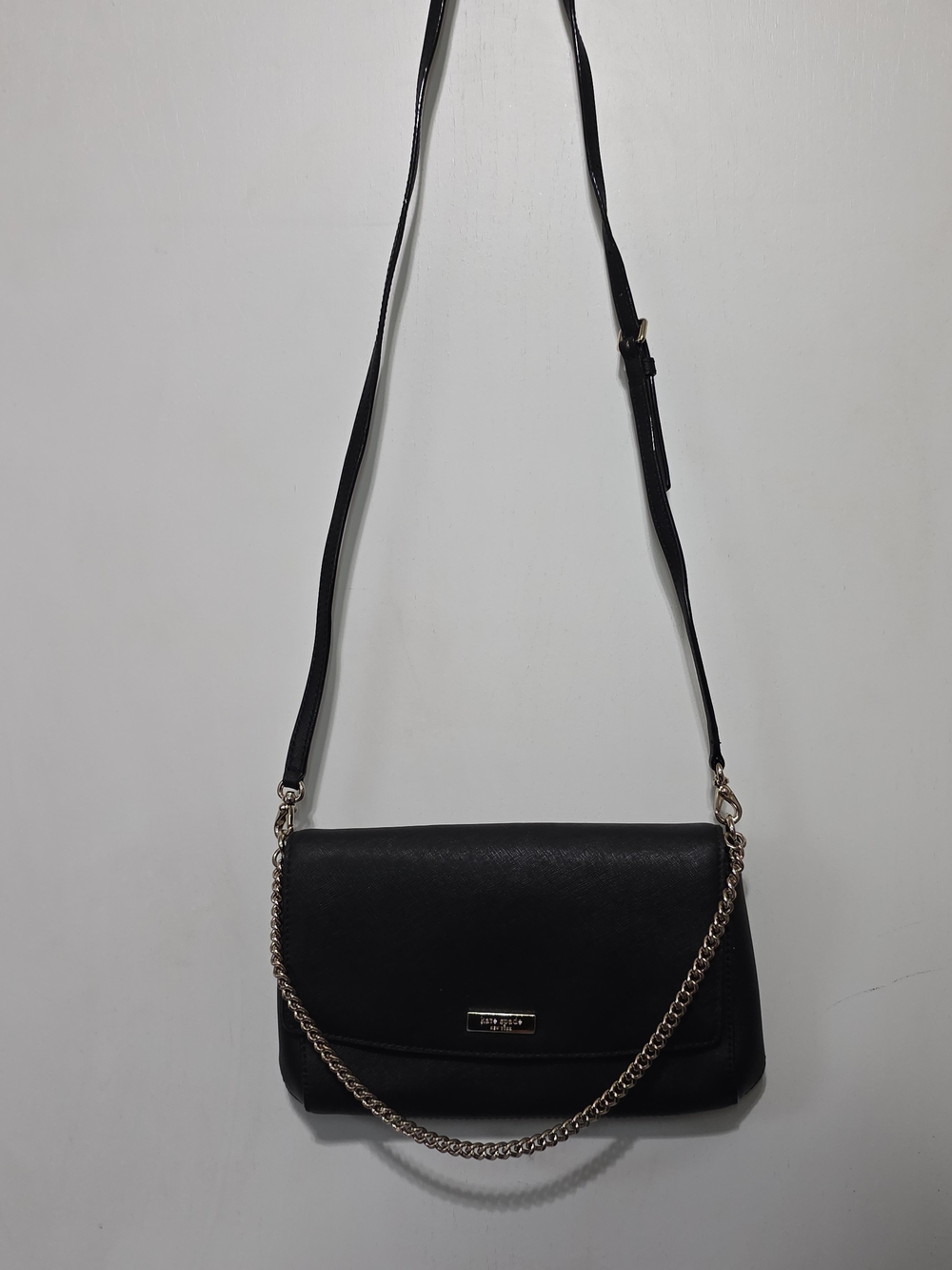 Kate Spade Black Leather Chain Shoulder Bag - Picture 2 of 8
